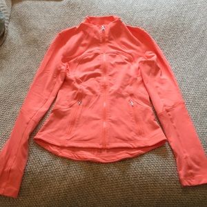 Lululemon Define jacket - neon coral. Size 4.